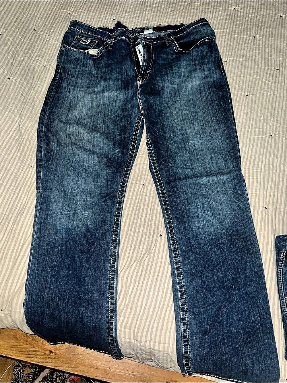 Cinch Men's Blue Straight Leg Jeans